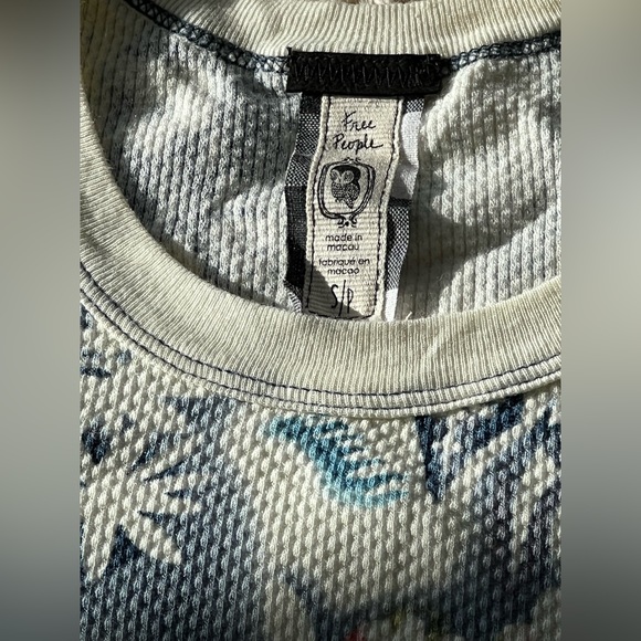 FREE PEOPLE  3/4 floral retro   Thermal  Size small - Picture 6 of 6